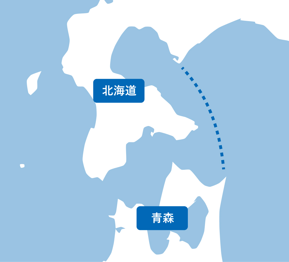 石灰石専用船「下北丸」の主要航路 イメージ